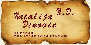 Natalija Dimović vizit kartica